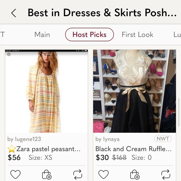 Black and Cream Ruffle Black House White Market Dress - NEW - Picture 12 of 13